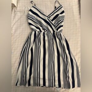 Striped Black and White Women's Dress